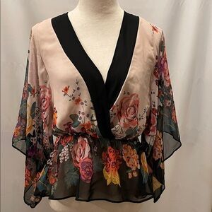 Floral Chiffon Kimono Top
